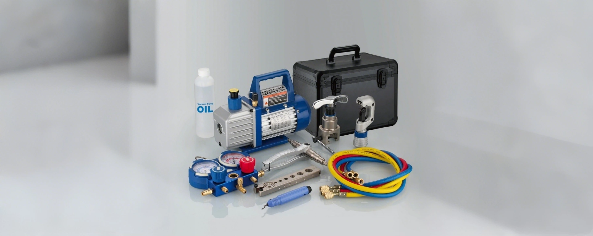 Vacuum pump product collection banner