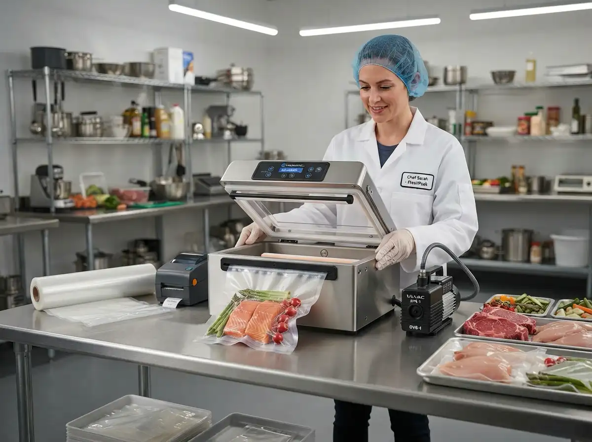 Commercial food vacuum packaging machine vacuum source application